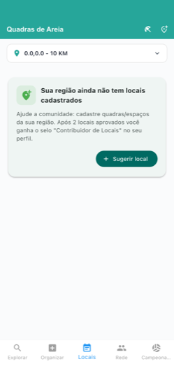 Just Join — aba Locais onde sua quadra aparece após aprovação